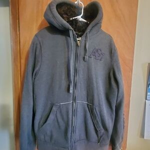 AEROPOSTALE XL RARE FAUX FUR LINING. MENS UNISEX. HOODIE Y2K
